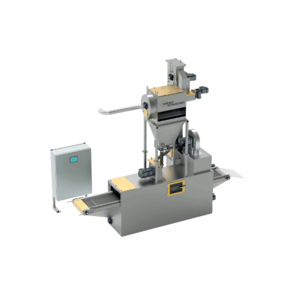 Wire Mesh Belt Machines with multi-wheel deflashing system.